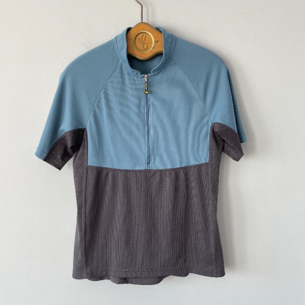 Defeet performance cycling athletic shirt men’s sz XL GRAY/blue